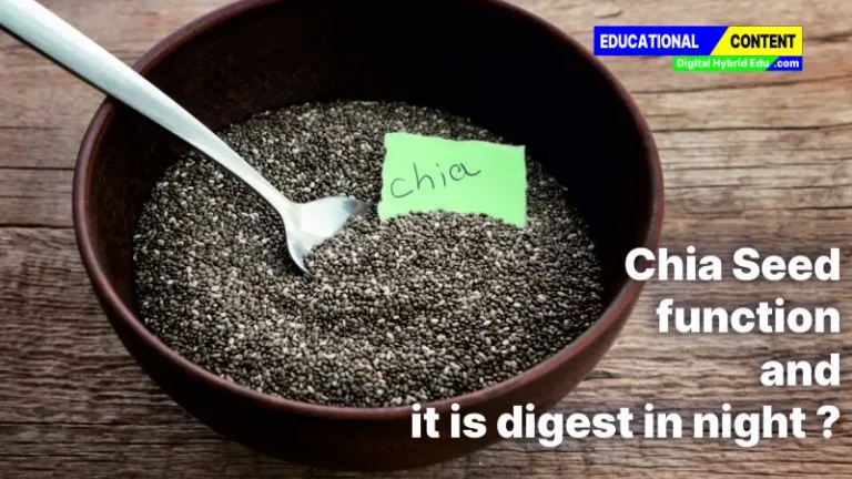 Chia Seed function and it is digest in night